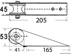 Bow rulle för små fartyg 205 mm